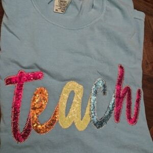 REAL SEQUIN TEACH T-SHIRT XL